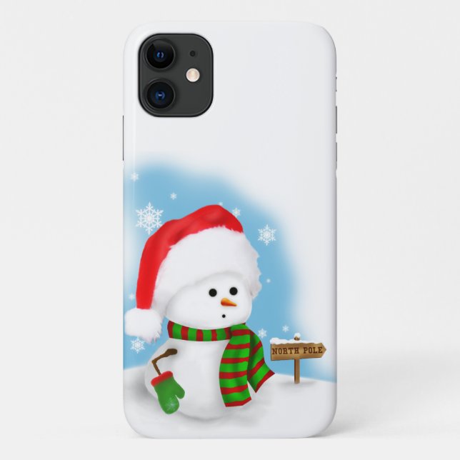 Kleiner Schneemann iPhone 4 Fall Case-Mate iPhone Hülle (Rückseite)