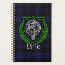 Kleiner schottischer Clan-Tartan und -Wappen