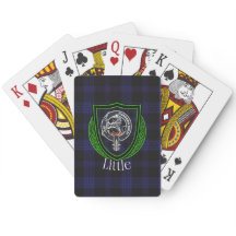 Kleiner schottischer Clan-Tartan und -Wappen