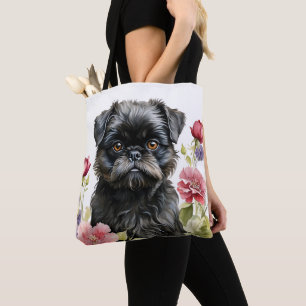 KLEINER SCHWARZ BRÜSSEL GRIFFON PUPPY HUND TASCHE