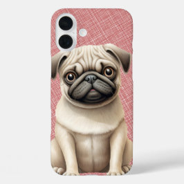 KLEINER SCHWARZ- UND TAN-MOPS iPhone 16 PLUS HÜLLE