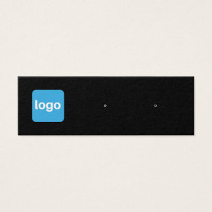 Kleiner schwarzer Logo-Stift Ohrring-Anzeiger