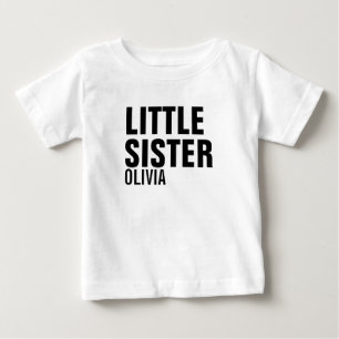 Kleiner Schwester Custom Baby-Schlafanzug ohne Ärm Baby T-shirt