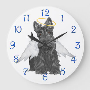 Kleiner Scottie Engel Große Wanduhr