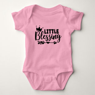 Kleiner Segen Pink Short Sleeve Baby Bodysuit Strampler
