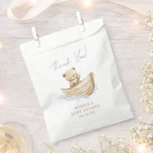 Kleiner Segler Teddybär Baby Shower Danke Geschenktütchen
