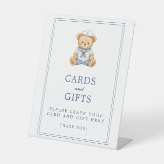 Kleiner Segler Teddybär Nautische Karten und Gesch Sockelschild