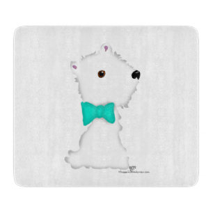 Kleiner sitzender Westie Schneidebrett