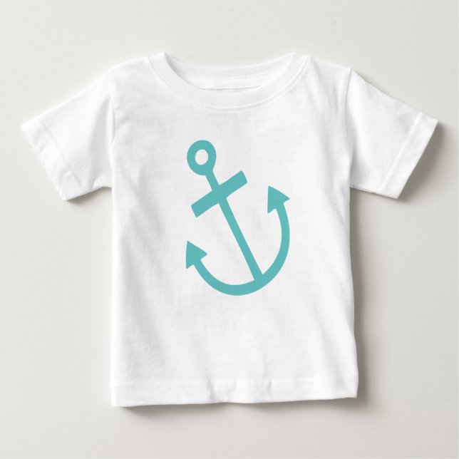 Kleiner Skipper Nautical Anchor Baby T-shirt (Vorderseite)