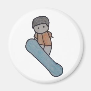 Kleiner Snowboardermagnet Magnet