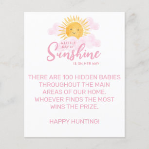 Kleiner Sonnenschein-Baby-Shower-Spiel