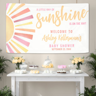 Kleiner Sonnenschein-Baby-Shower-Willkommensschild Banner