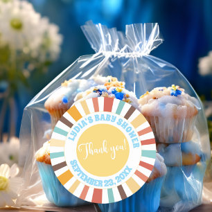 Kleiner Sonnenschein Blue Baby Dusche Runder Aufkleber