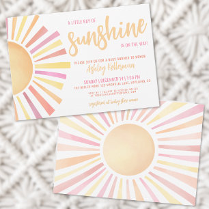 Kleiner Sonnenschein Boho-Baby-Party Einladung