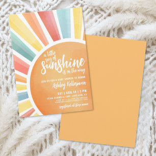 Kleiner Sonnenschein Boho-Baby-Shower-Einladung Einladung