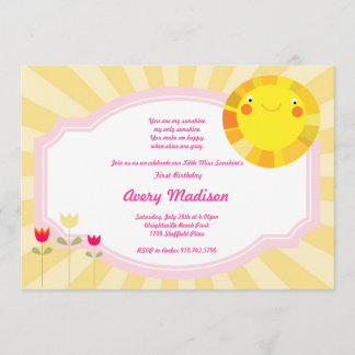 Kleiner Sonnenschein Sommer Frühling Baby Shower G Einladung