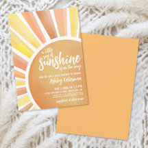 Kleiner Sonnenstrahl Boho-Baby-Einladung