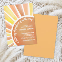 Kleiner Sonnenstrahl Boho-Baby-Shower-Einladung