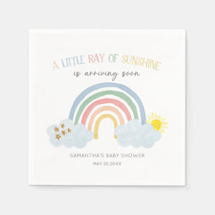 Kleiner Sonnenstrahl Regenbogen-Baby-Party Serviette
