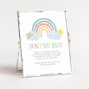Kleiner Sonnenstrahl Regenbogen Sag nicht Baby Sch Poster