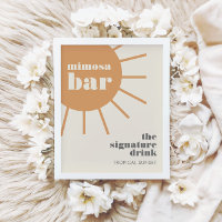 Kleiner Sonnenstrahl Vintages Mimosa Bar Poster