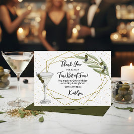 Kleiner Spaßiger Martini Abend Dankeskarte