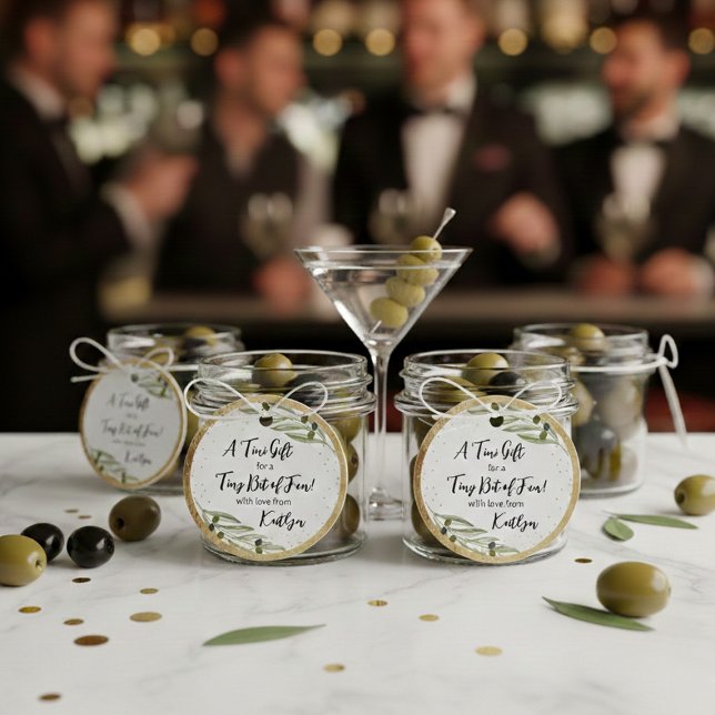 Kleiner Spaßiger Martini Abend Geschenkanhänger (Von Creator hochgeladen)