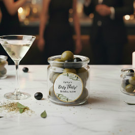 Kleiner Spaßiger Martini Abend Runder Aufkleber