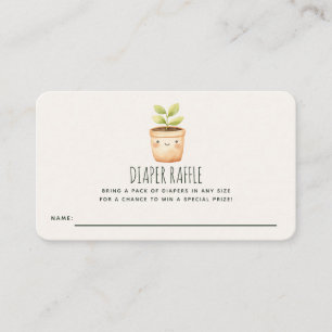 Kleiner Spross Baby Shower Windel-Raffle-Ticket Begleitkarte
