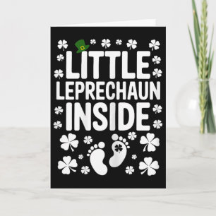 Kleiner St. Patricks Kobold Schwangerschaftsankünd Karte