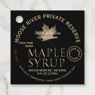 Kleiner Stapel, Staat Golden Maple Sirup Geschenkanhänger