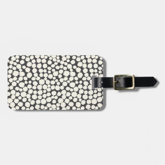 Kleiner Stern-Gepäckanhänger in der Holzkohle Gepäckanhänger (Vorderseite horizontal)