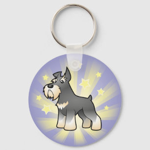 Kleiner SternSchnauzer Schlüsselanhänger