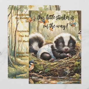 Kleiner Stinker Baby Skunk Digital Download Einlad Einladung