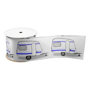 Kleiner stromlinienförmiger Wohnwagen Thunder_Cov Satinband