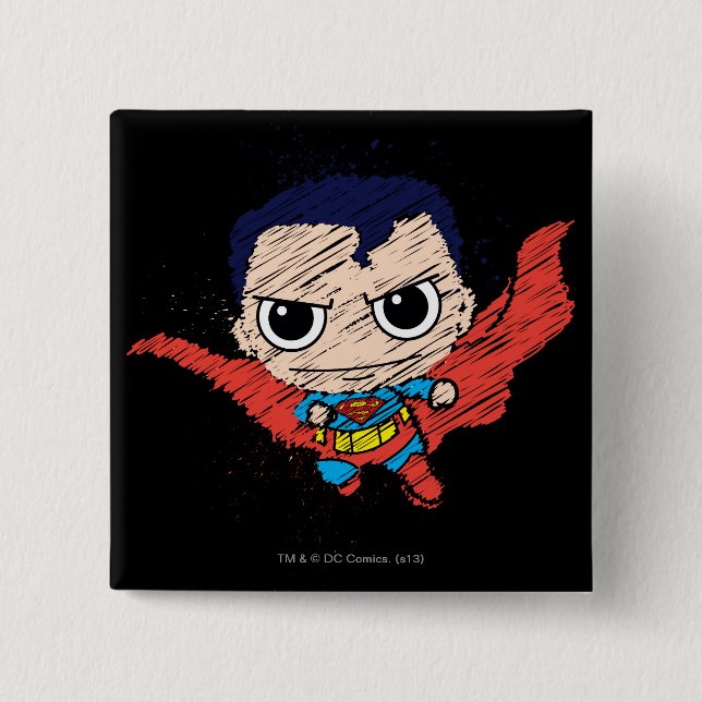 Kleiner Superman Sketch Button (Vorderseite)