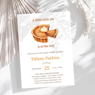 Kleiner Süsse Pie ist auf der Way Pumpkin Babydusc Einladung