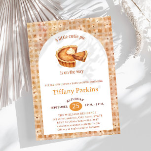Kleiner Süsse Pie ist auf der Way Pumpkin Babydusc Einladung
