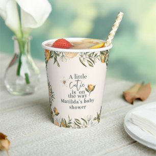 Kleiner Süßer Baby Shower Personalisierte Zitrone Pappbecher