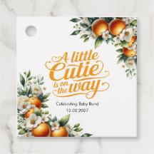 Kleiner Süßer Orange Baby Shower Personalisiert