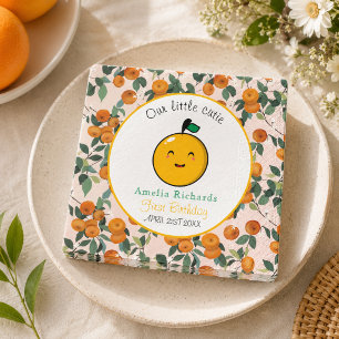  Kleiner Süßer Orange Citrus 1. Geburtstag  Serviette