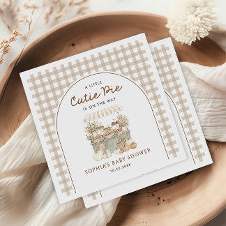 Kleiner Süßer Pie auf dem Weg zum Herbst-Baby-Baby Serviette