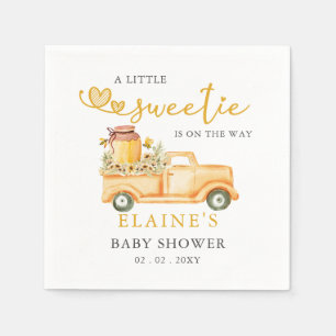 Kleiner Sweetie ist auf dem Weg Honeybee Babydusch Serviette