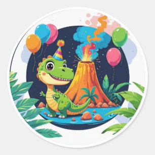 Kleiner T-Rex-Aufkleber  Runder Aufkleber