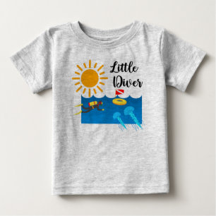 Kleiner Taucher mit Jelly Fish - Baby Fine Jersey  T-shirt