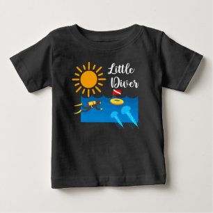 Kleiner Taucher mit Jelly Fish - Baby Fine Jersey  T-shirt