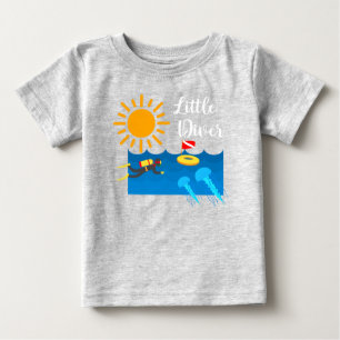 Kleiner Taucher mit Jelly Fish - Baby Fine Jersey  T-shirt