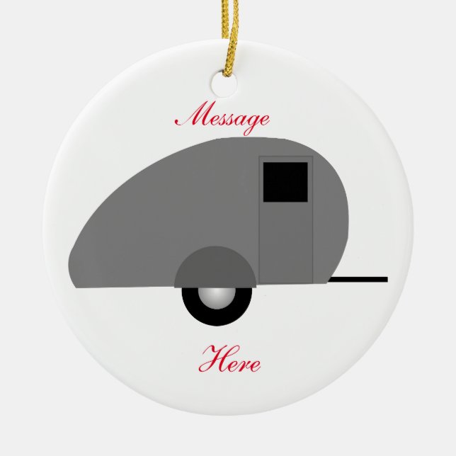 Kleiner Teardrop-Anhänger Thunder_Cove Keramik Ornament (Vorne)