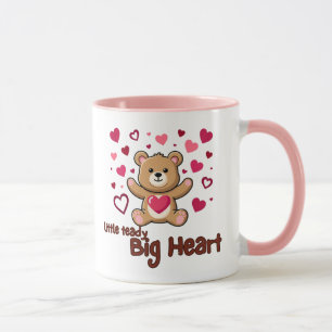 "Kleiner Teddy großes Herz" Süße Bär Zwei-Ton-Tass Tasse