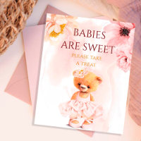 Kleiner Teddybär Blume Prinzessin Pink Aquarell
